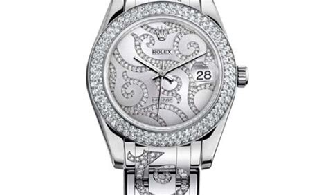 rolex pearlmaster 34 81299 white gold watch diamond-paved|Rolex .